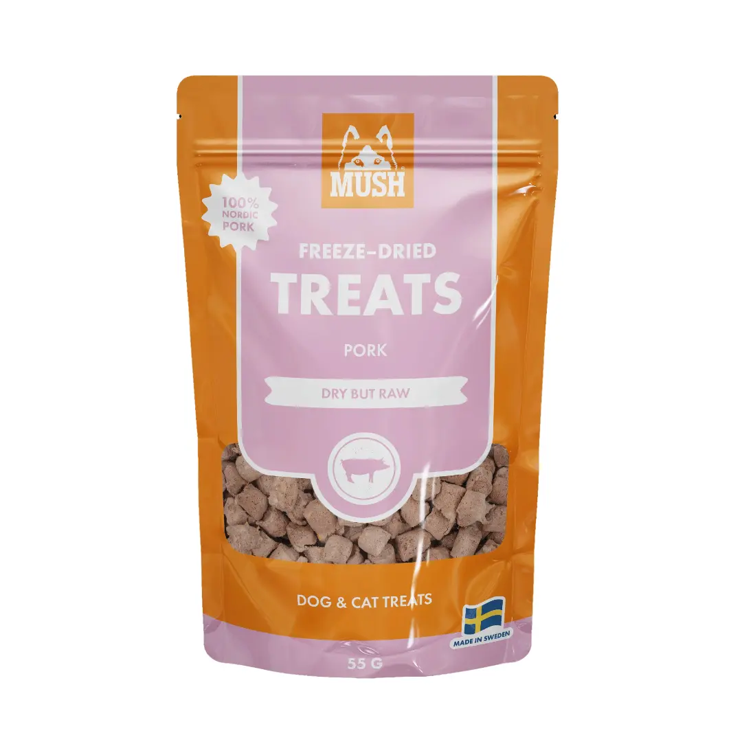 MUSH Treat Gris 55 g - naturlige hundegodbidder